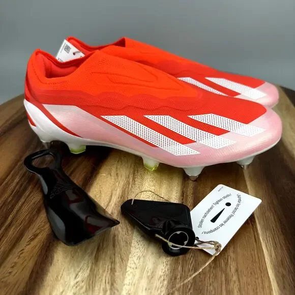 Adidas X Crazyfast Elite SG Laceless Mens 7 / Womens 8 Red Soccer Cleats IF0661